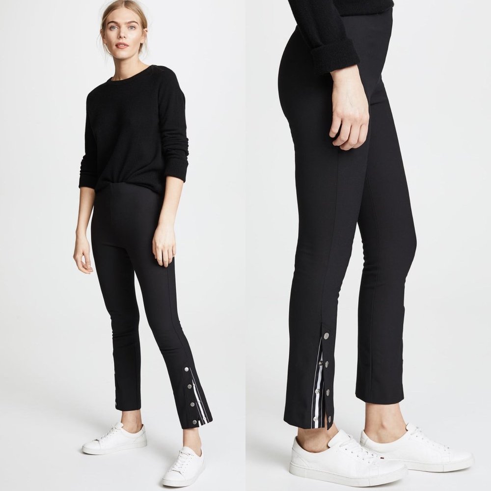 Rag & Bone Simone Snap Button Straight Black Pants - image 2